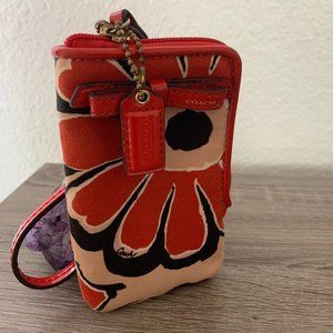 Poppy Floral Scarf Print Cell Phone Bag